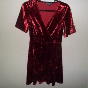 Derek Heart Velvet Red Blood Ruby Valentines Day Dress Date Night #TMX